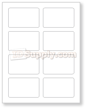 10 feuilles 8up Perforé-for Making PVC-Comme Cartes d'Identité Jet d'encre Teslin papier 