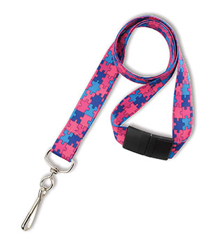  Autism Puzzle Pieces Badge Holder Lanyard Card ID